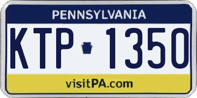 PA license plate KTP1350