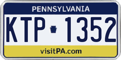 PA license plate KTP1352