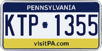 PA license plate KTP1355