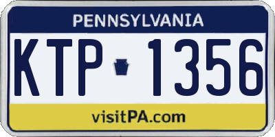 PA license plate KTP1356