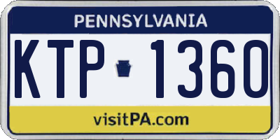 PA license plate KTP1360
