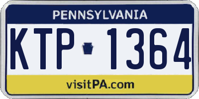 PA license plate KTP1364