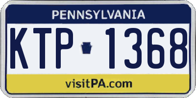 PA license plate KTP1368