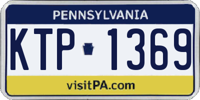 PA license plate KTP1369