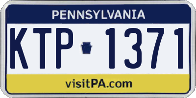PA license plate KTP1371
