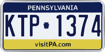 PA license plate KTP1374