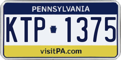 PA license plate KTP1375