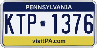 PA license plate KTP1376