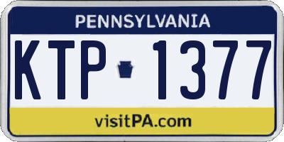PA license plate KTP1377