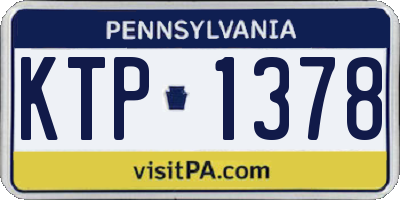 PA license plate KTP1378