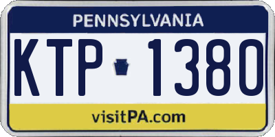 PA license plate KTP1380