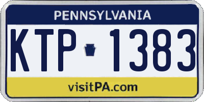 PA license plate KTP1383