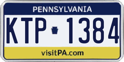 PA license plate KTP1384