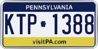 PA license plate KTP1388