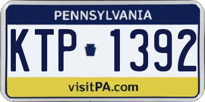 PA license plate KTP1392