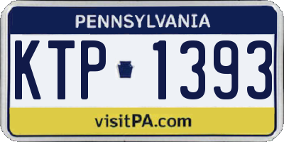 PA license plate KTP1393