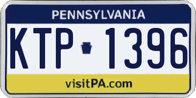 PA license plate KTP1396