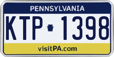 PA license plate KTP1398