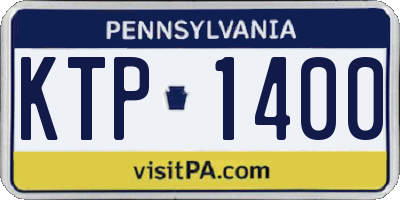 PA license plate KTP1400