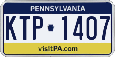 PA license plate KTP1407