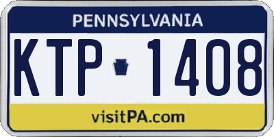 PA license plate KTP1408