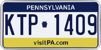 PA license plate KTP1409