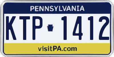 PA license plate KTP1412