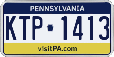 PA license plate KTP1413