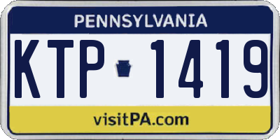 PA license plate KTP1419