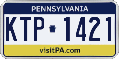 PA license plate KTP1421