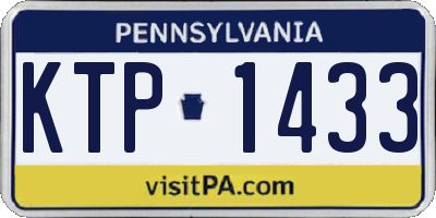 PA license plate KTP1433