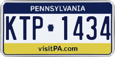 PA license plate KTP1434