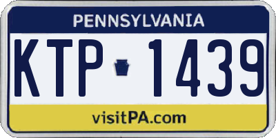 PA license plate KTP1439