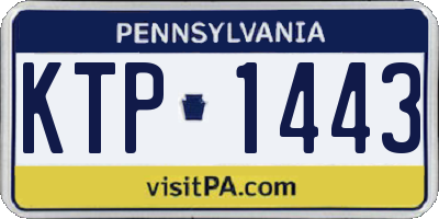 PA license plate KTP1443