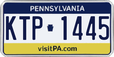 PA license plate KTP1445