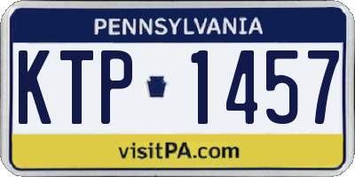 PA license plate KTP1457