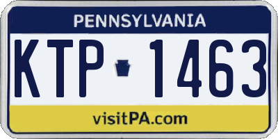 PA license plate KTP1463