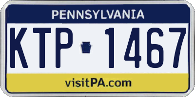 PA license plate KTP1467