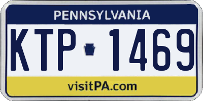 PA license plate KTP1469