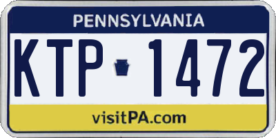 PA license plate KTP1472