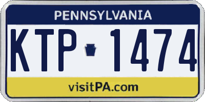PA license plate KTP1474