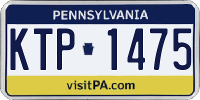 PA license plate KTP1475