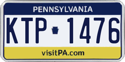PA license plate KTP1476