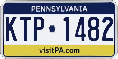 PA license plate KTP1482