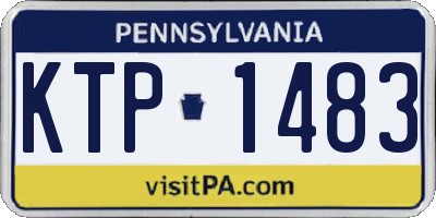 PA license plate KTP1483