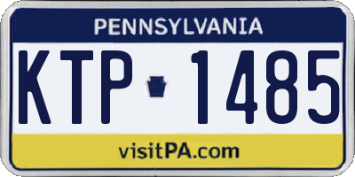 PA license plate KTP1485