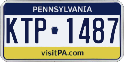 PA license plate KTP1487