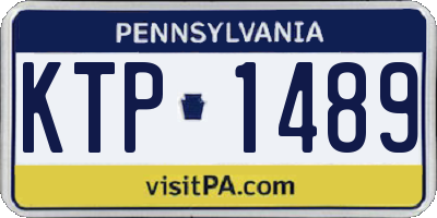 PA license plate KTP1489