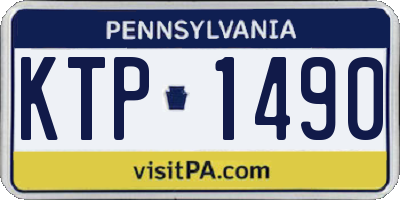 PA license plate KTP1490