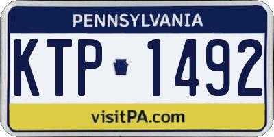 PA license plate KTP1492
